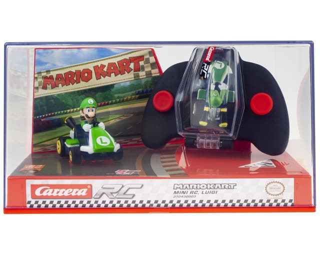 Carrera Nintendo(R) 1/50 Mario Kart(TM) Mini Luigi RC Car w/2.4GHz Radio & Rechargeable LiPo Battery