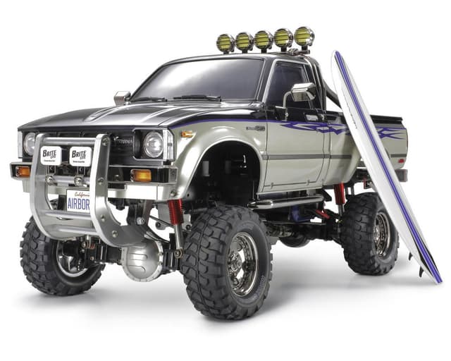 Tamiya Toyota Hilux High-Lift Electric 4X4 Scale Truck Kit w/3-Speed & Surfboard